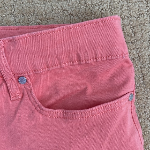 Code Bleu Chelsea High Rise‎ 5 Pocket Stretch Denim Shorts - Size 14 - Orange - Picture 4 of 7